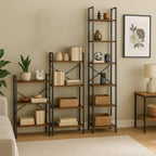 Bookcase 4 Tiers 122x60x32CM Shelving Unit Industrial