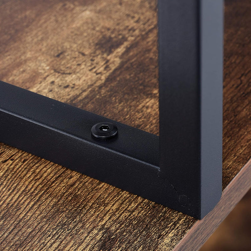 Bookcase Industrial Design 5 Open Levels MDF Metal