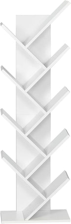 Bookcase Tree Bookshelf 8 Tier Floor Standing Wooden