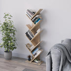 Bookcase Tree Bookshelf 8 Tier Floor Standing Wooden