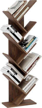 Bookcase Tree Bookshelf 8 Tier Floor Standing Wooden