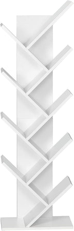 Bookcase Tree Bookshelf 8 Tier Floor Standing Wooden