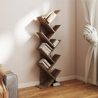 Bookcase Tree Bookshelf 8 Tier Floor Standing Wooden