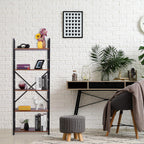 Bookcase with 5 Levels Industrial Look