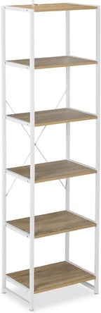 Bookcase with 6 Tiers Industrial Look