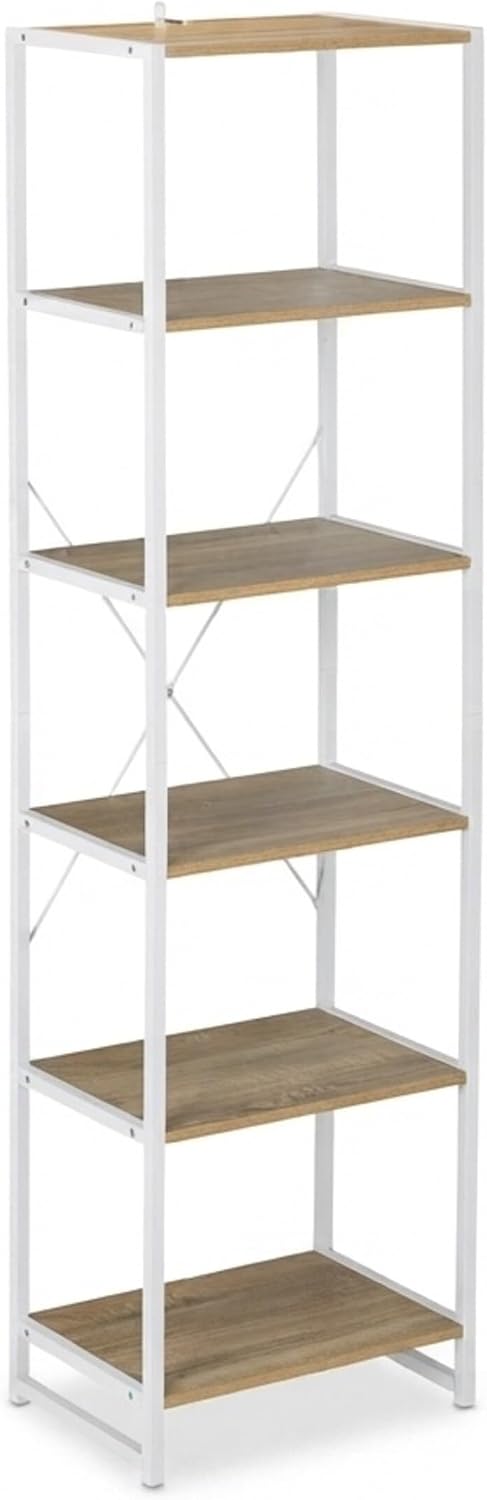 Bookcase with 6 Tiers Industrial Look