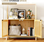 Bookshelf with Drawers 4-Tier Bamboo Bookcase Ladder Shelf