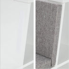 Bookcase with Seat Cushion Book Shelf 6 Compartments