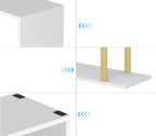 Bookshelf 6-Tier Geometric Bookcase S Shaped Book Shelves