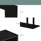Bookshelf 6-Tier Geometric Bookcase S Shaped Book Shelves