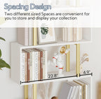 Bookshelf 6-Tier Geometric Bookcase S Shaped Book Shelves