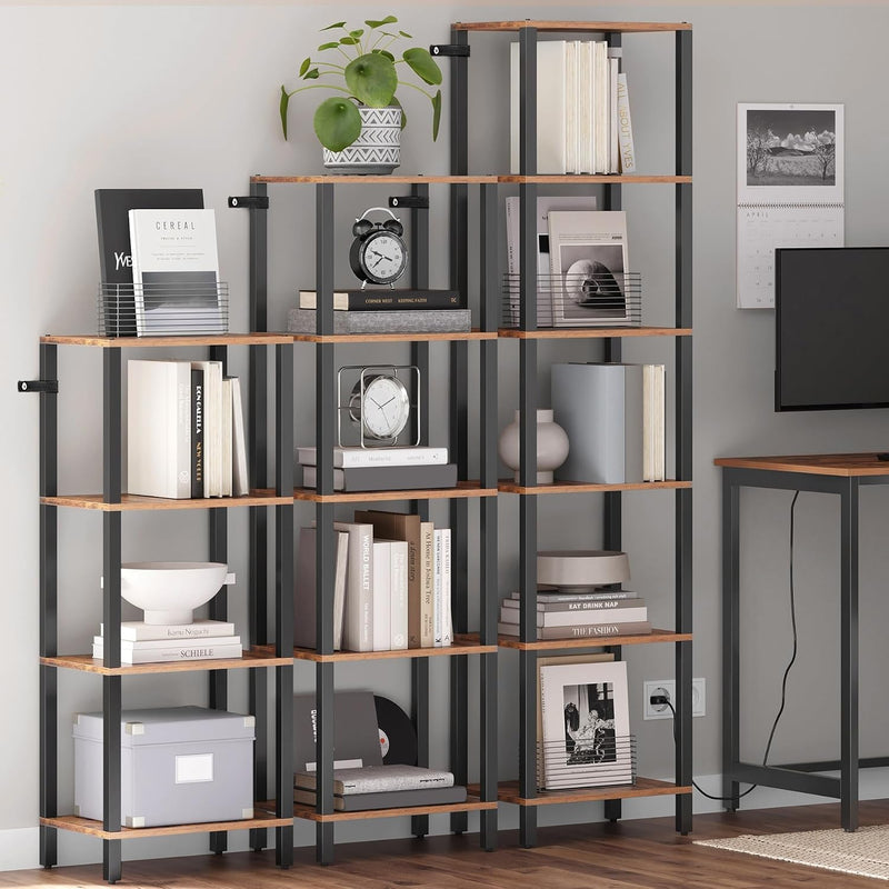 Bookshelf 6-Tier Tall Book Shelf Narrow Bookcase
