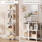 Bookshelf 6-Tier Tall Book Shelf Narrow Bookcase