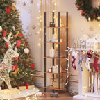 Bookshelf 6-Tier Tall Book Shelf Narrow Bookcase