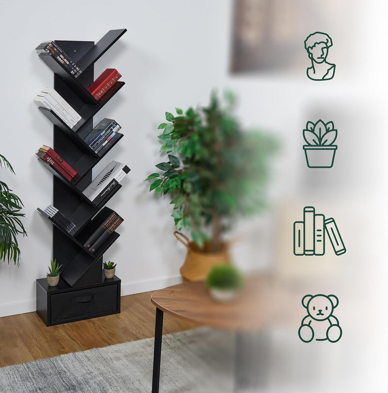 Bookshelf 9-Tier Bookcase