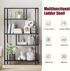 Bookshelf Industrial Bookcase Open Storage Shelves with Metal