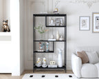 Bookshelf Industrial Bookcase Open Storage Shelves with Metal