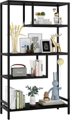 Bookshelf Industrial Bookcase Open Storage Shelves with Metal
