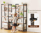 5-Tier Book Shelf Industrial Bookcase Shelving 3