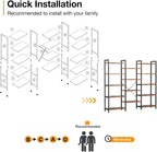 5-Tier Book Shelf Industrial Bookcase Shelving 3