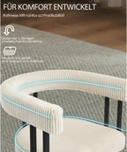 Boucle Dining Chair Corduroy Upholstered Room Chairs Kitchen