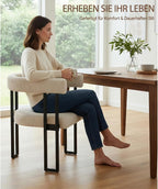 Boucle Dining Chair Corduroy Upholstered Room Chairs Kitchen