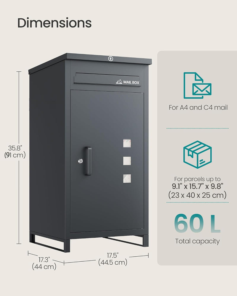 Box Outdoor 90L Large Capacity for Letters