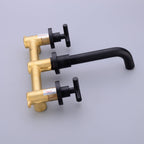 Brass Concealed Wall Mounted Bathroom Basin Sink Mixer