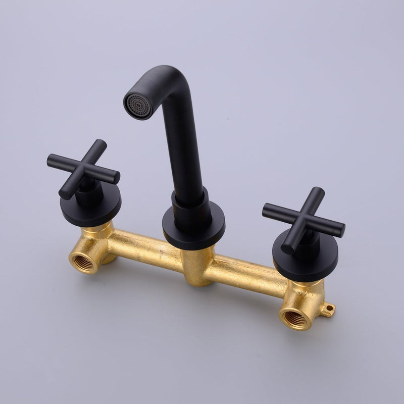 Brass Concealed Wall Mounted Bathroom Basin Sink Mixer