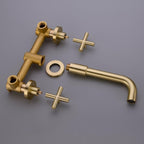 Brass Concealed Wall Mounted Bathroom Basin Sink Mixer