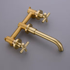Brass Concealed Wall Mounted Bathroom Basin Sink Mixer