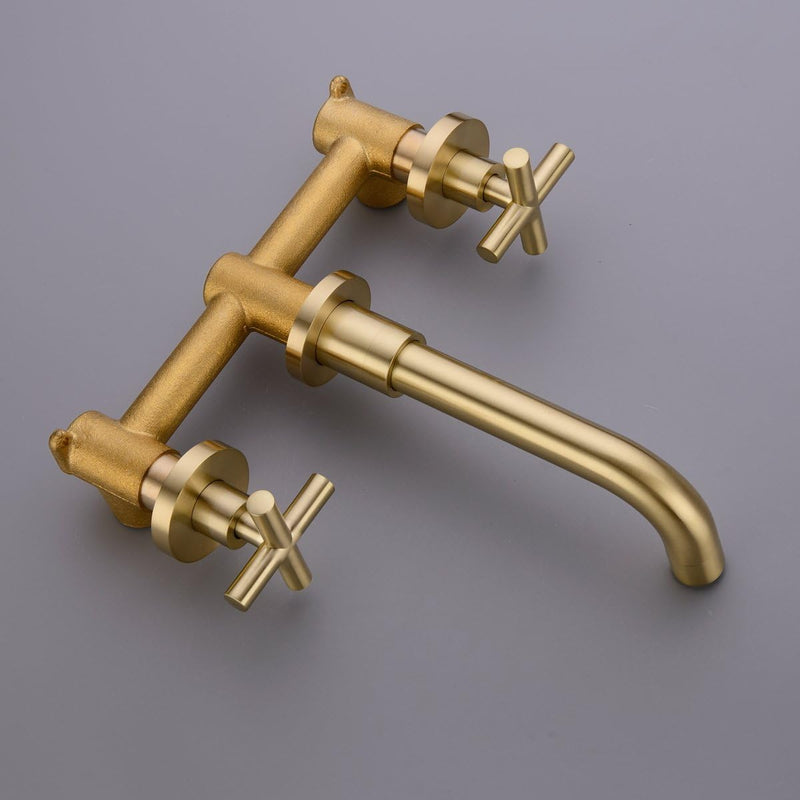 Brass Concealed Wall Mounted Bathroom Basin Sink Mixer