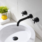 Brass Concealed Wall Mounted Bathroom Basin Sink Mixer