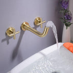 Brass Concealed Wall Mounted Bathroom Basin Sink Mixer