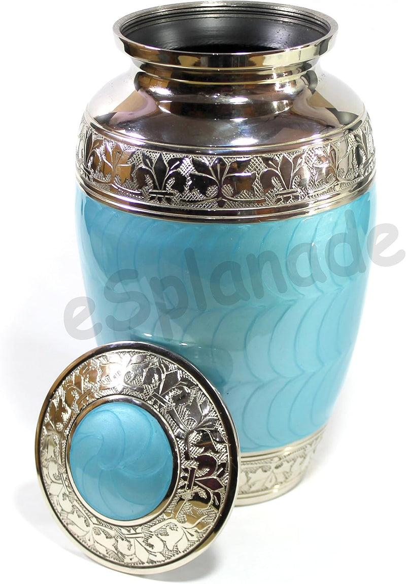 Brass Cremation Urn Memorial Human Ashes Container Jar