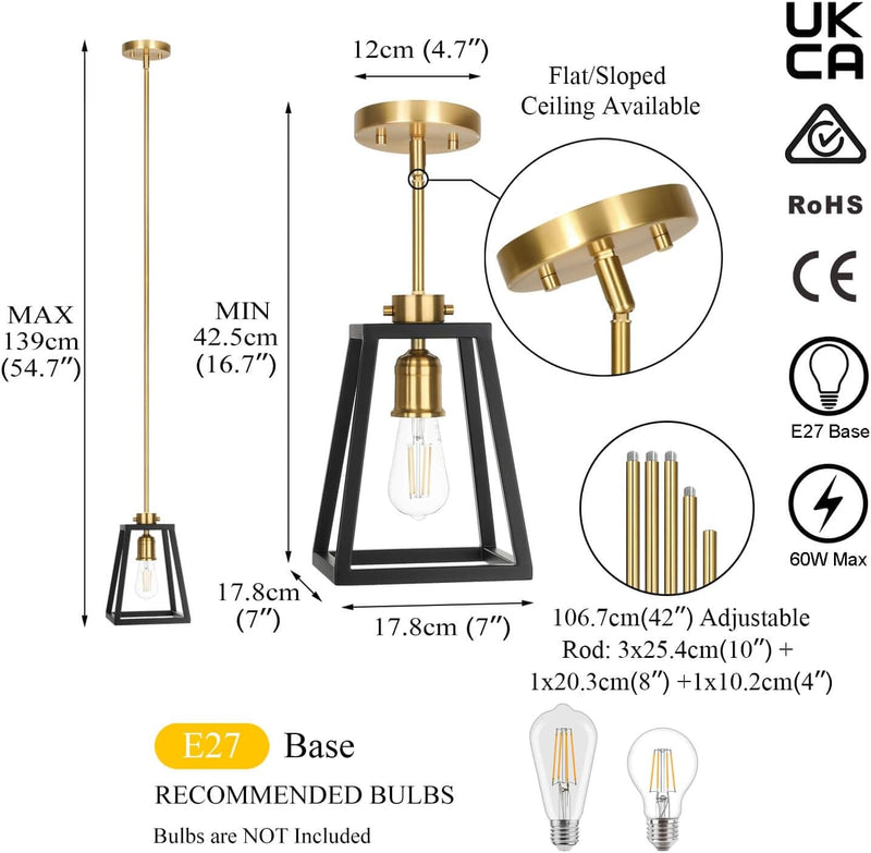 Brass Kitchen Pendant Lighting for Dining Room