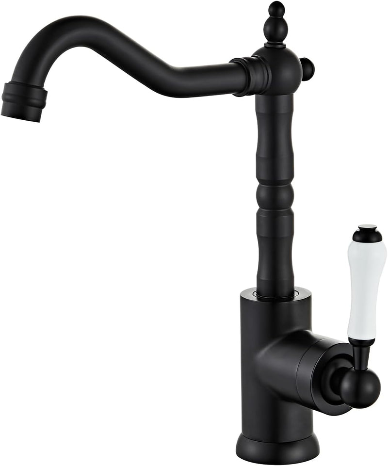 Brass Kitchen Sink Faucet Single Handle Bar
