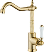Brass Kitchen Sink Faucet Single Handle Bar