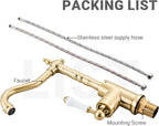 Brass Kitchen Sink Faucet Single Handle Bar