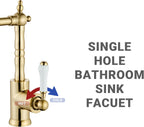 Brass Kitchen Sink Faucet Single Handle Bar