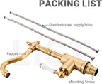 Brass Kitchen Sink Faucet Single Handle Bar