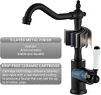 Brass Kitchen Sink Faucet Single Handle Bar