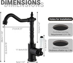 Brass Kitchen Sink Faucet Single Handle Bar