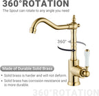 Brass Kitchen Sink Faucet Single Handle Bar