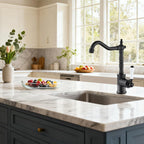 Brass Kitchen Sink Faucet Single Handle Bar