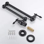 Brass Kitchen Sink Tap Folding Two-Handle Wall-Mounted Swivel