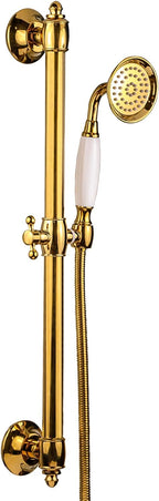 Brass Shower Head with Slide Bar Kit Wall