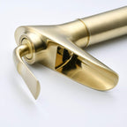 Brass Waterfall Tall Sink Mixer Tap Single Lever