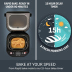 Bread Maker 20 Automatic Programs 15-Hour Delay Start