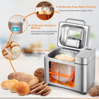 Bread Maker Machines 19 in 1 Stainless Steel